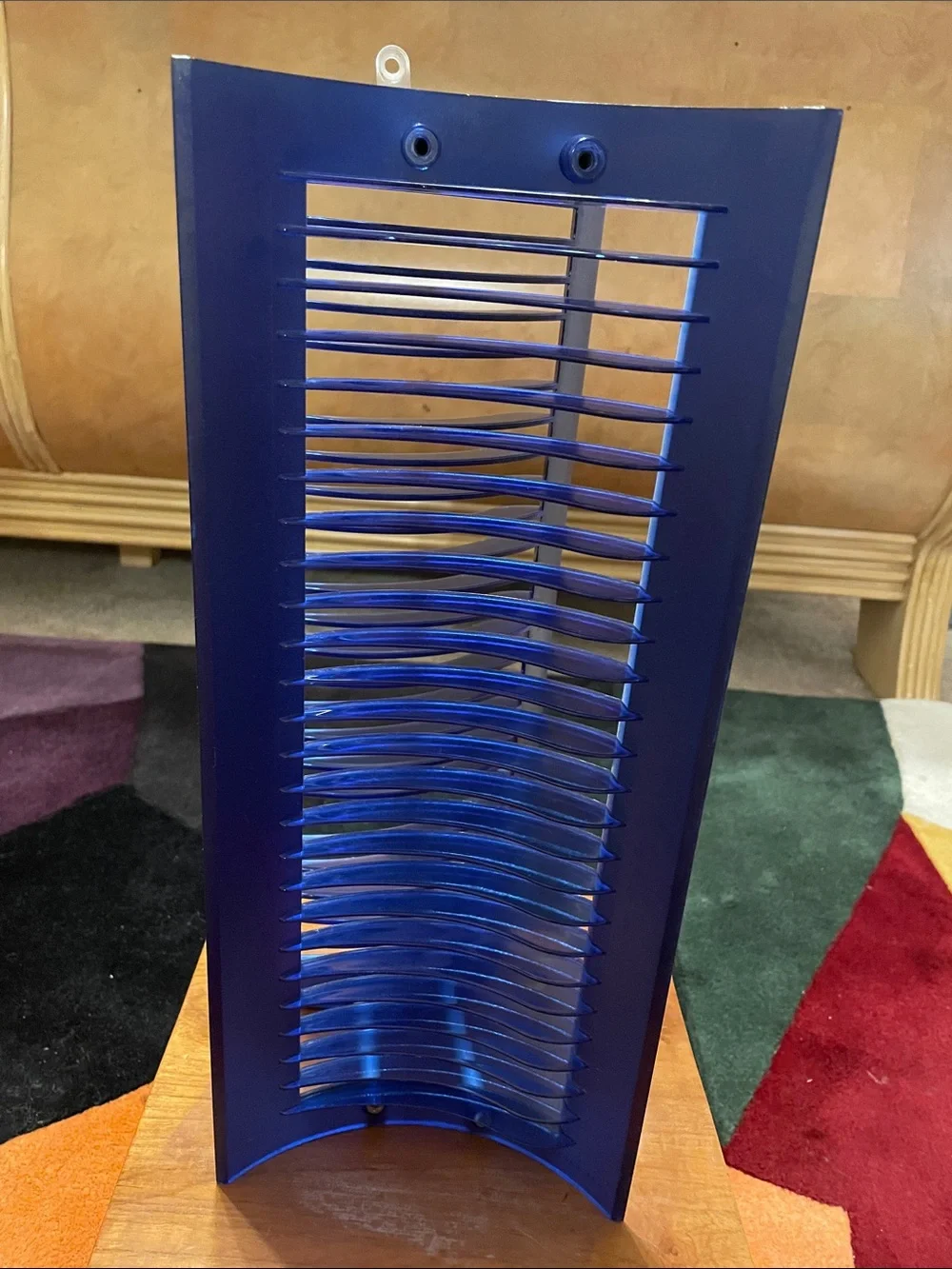 Set of 2 Atlantic Vertical Media Racks in Deep Blue
